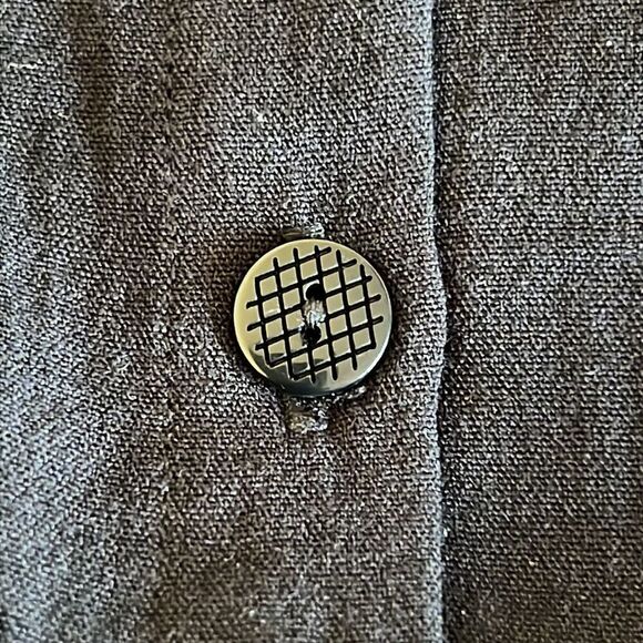 NWT Habitat Clothes To Live In Crinkle Black Button Front Swing Blouse Sz L/XL - Picture 8 of 8